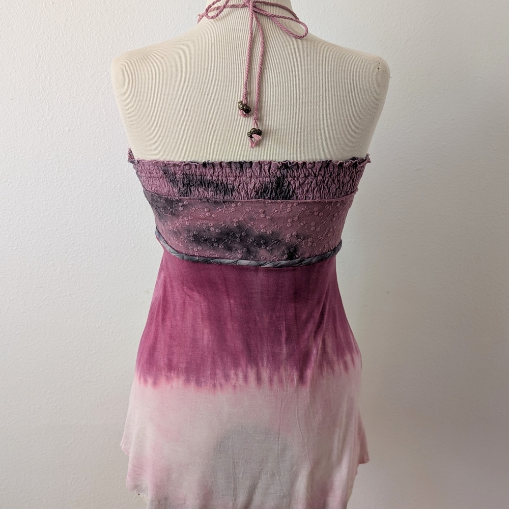Free People Pink and Gray Textured Top - Picture 6 of 10